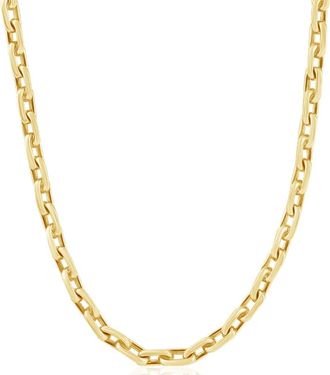 Pompeii3 Mens 14k Gold (39gram) or Platinum (73gram) 5.5mm Link Chain Necklace 18