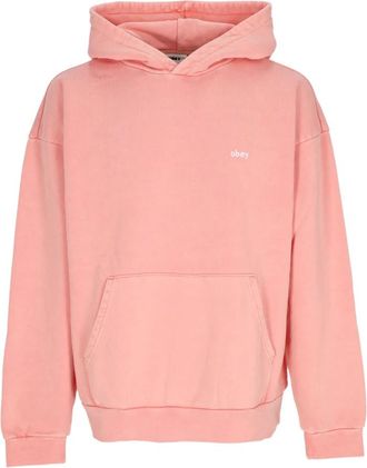 Obey Lichtgewicht Hoodie Pigment Shell - Heren - Hoodies - Roze - L - Katoen - Hoodies & sweatvesten
