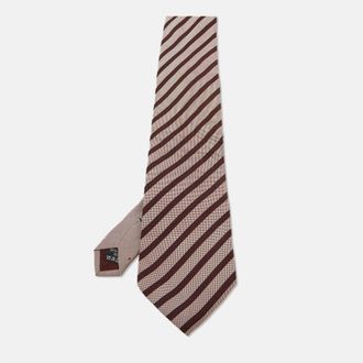 Versace Vintage Red Printed Silk Traditional Tie
