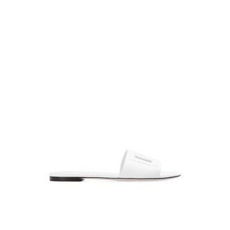 Dolce & Gabbana Sliders, female, White, Size: 7 1/2 US Logo Slide
