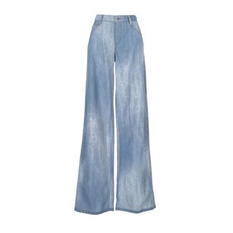 Ermanno Scervino Wide Jeans, female, Blue, Size: 2XS Baggy Pants
