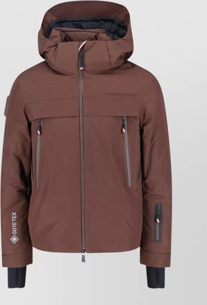 Moncler hooded jacket high collar adjustable cuffs