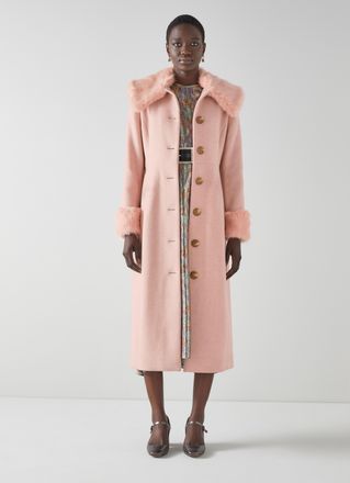 L.k. Bennett Womens Bryony Coats,Pink - Size 12 UK