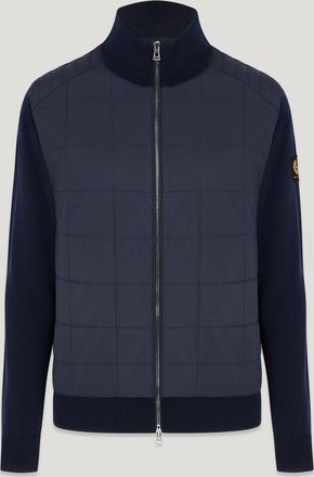 Belstaff Kelbrook Zip Cardigan Mens Merino Wool Dark Ink Size 2XL