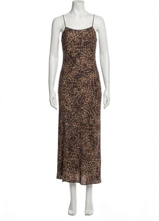 Z Supply Cielo Leopard Midi Dress In Desert Tan