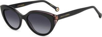Carolina Herrera Sunglasses, female, Black, 52 MM, Cat-eye Sunglasses