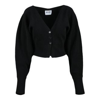 Moschino Cardigan Corto - Dames - Vesten - Zwart - XS - Polyester - Truien & Vesten