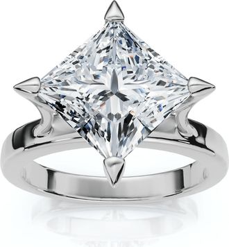 Pompeii3 Certified 3Ct Princess Cut Diamond Solitaire Engagement Ring 14k or Pt Lab Grown