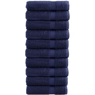 vidaXL Asciugamani Doccia solund 10 pz Blu Navy 70x140 cm 600gsm - Vidaxl