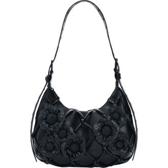 Desigual Floral Faux Leather Shoulder Bag in Black at Nordstrom