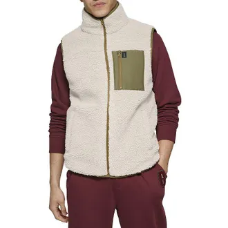 G.H. Bass & Co. Mens Faux Fur Warm Outerwear Vest