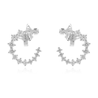 Vivienne Westwood Earrings, female, Gray, Size: ONE SIZE Earrings with shimmering crystals