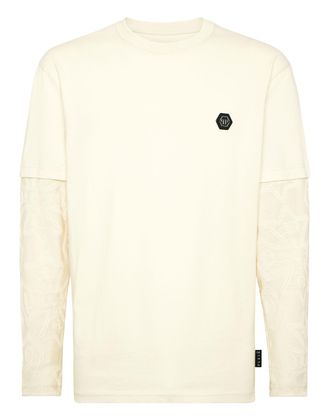 Philipp Plein Double-Sleeved Longsleeve T-Shirt Jacquard Crest
