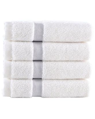 Brooks Brothers Contrast Border 4Pc Wash Towels