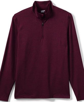 Lands End Unisex Rapid Dry Space Dye Quarter Zip Pullover Shirt in Burgundy Space Dye at Nordstrom, Size Xx-Large