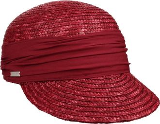 Seeberger Grace Straw Cap Women&acute;s Summer (One Size - Bordeaux)