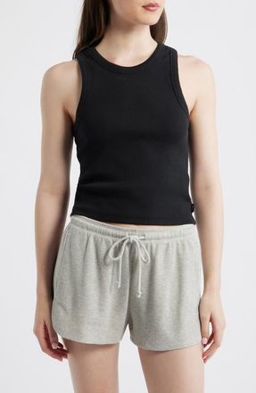 Rip Curl Classic Stretch Cotton Rib Tank in Black at Nordstrom, Size Xx-Small