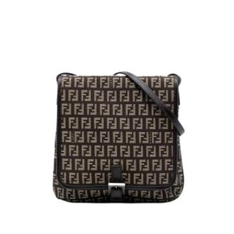 Fendi Pre-owned Vintage Crossbody Tas - Dames - Pre-owned - Bruin - Maat: ONE Size Leer
