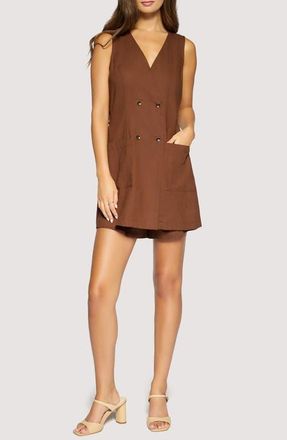 Lost + Wander Inez Sleeveless Skort Romper in Brown at Nordstrom, Size X-Small