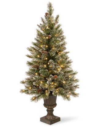 National Tree Company 4ft Glittery Bristle Pine Entrance Tree