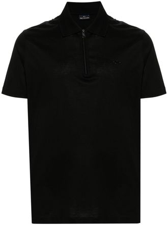 Paul & Shark logo-appliqué polo shirt - Black