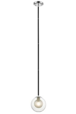 Netlighting Remy 1 Light Ceiling Light Chrome Black in Grey