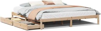 vidaXL Vidaxl - Estructura De Cama Sin Colch&oacute;n Madera Maciza De Pino 200x200 Cm