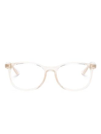 Ray-Ban round-frame glasses - unisex - Acetate/Titanium - 54 - White