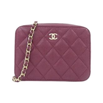 Chanel Pre-owned Timeless Classic Caviar Skin Shoulder Bag - Dames - Pre-owned - Rood - Maat: ONE Size Leer