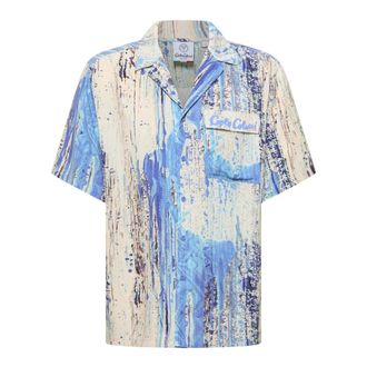 Carlo Colucci Blouses & Shirts - Heren - Korte mouwen Overhemden - Veelkleurig - M - Overhemden