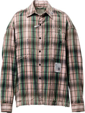 Miharayasuhiro Checked Embroidered Shirt