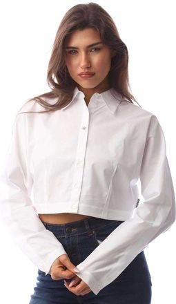 HUGO BOSS Hugo Dames/Dames Etsoukie Cropped Shirt (Wit)