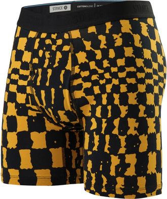 Stance Warp Check Stretch Cotton Boxer Briefs in Gold at Nordstrom Rack, Size Medium