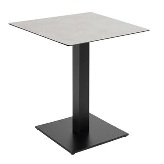 Oviala Mesa de comedor 70x70 cm revestimiento de hormig&oacute;n gris claro