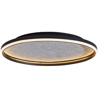 QAZQA Qazqa - Design Ceiling Lamp Black with Felt Incl. led 3-Step Dimmable - Xavi Felt