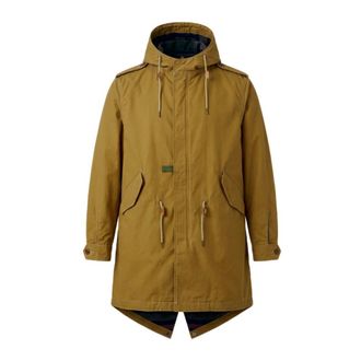 CHESAPEAKE'S Jassen, Heren, Bruin, XL, Katoen, M-51 Gabardine Parka Waxed