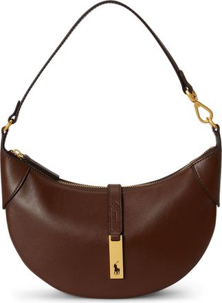 Polo Ralph Lauren Mini Sport Calf Leather Shoulder Bag in Acorn at Nordstrom