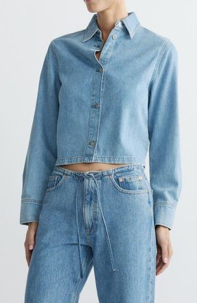 DL1961 Montauk Aura Button-Up Denim Top in Rhone Aura at Nordstrom, Size X-Small