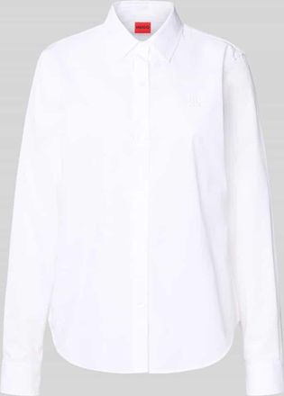 HUGO BOSS Regular Fit Hemdbluse aus reiner Baumwolle Modell ESSENTIAL in Weiss, Gr&ouml;&szlig;e 34