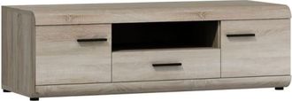 AKL FURNITURE Mueble para TV efecto madera Beige