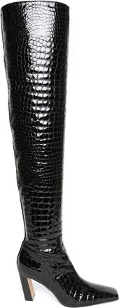 Khaite Marfa 85mm leather boots - women - Calf Leather - 39 - Black