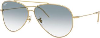Ray-Ban RBR0101S Aviator Reverse 001/79 Mens Sunglasses Gold Size 59