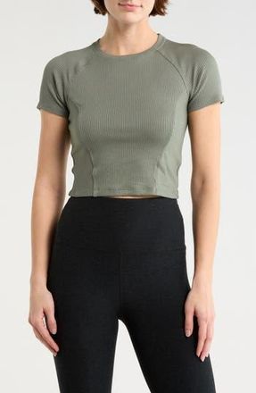 Beyond Yoga Silhouette Cropped Tee in Green Dusk at Nordstrom Rack, Size X-Large