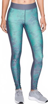 Under Armour Petite Heatgear Printed Compression Leggings In Utility Blue