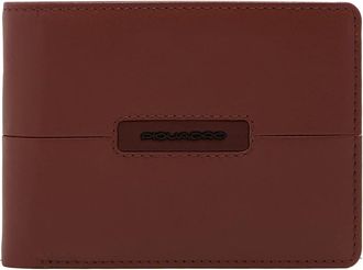 Piquadro Portemonnee met uitklapbaar ID-venster - Heren - Portefeuilles - Bruin - ONE Size - Katoen - Accessoires