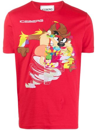 Iceberg T-shirt met print - Rood