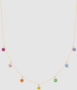 LA BRUNE & LA BLONDE Collier Confetti Rainbow Or Jaune