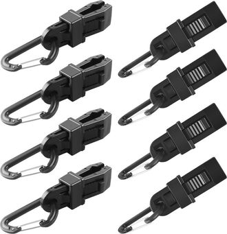 OEM Juego De 8 Clips Para Lonas De Tiendas De Campa&ntilde;a, Clips Resistentes Para Tiendas De Campa&ntilde;a, Clips De Bloqueo Robustos, Clips Negros Para Tiendas De 