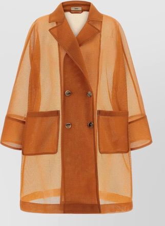 Herno sheer trench coat double breasted design