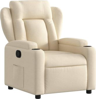 vidaXL Vidaxl - Sill&oacute;n Reclinable De Tela Crema